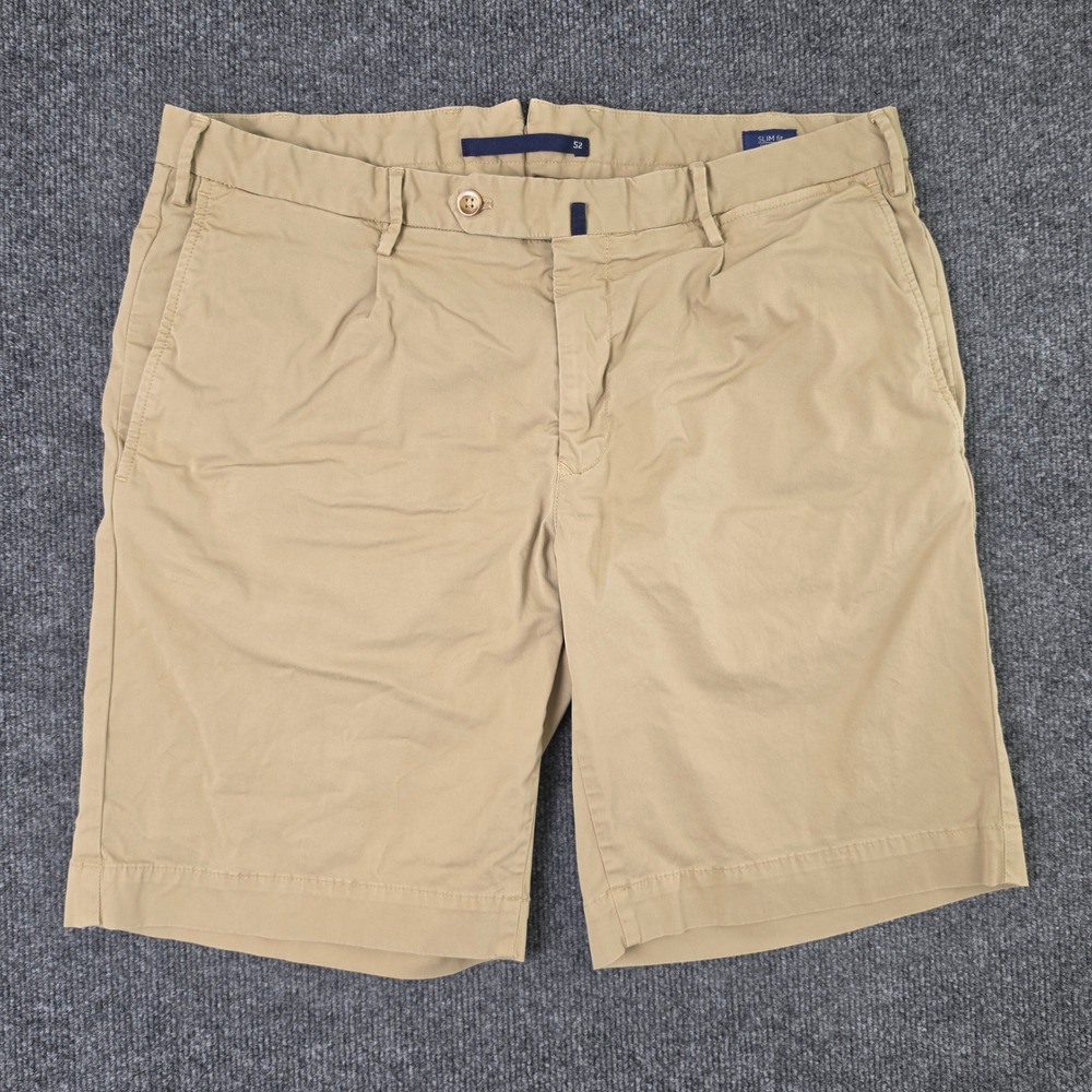 Incotex Slim Fit Chino Shorts Men's US 36 x10 EU 52 Royal Batavia Tan Beige